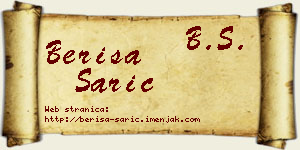 Beriša Sarić vizit kartica